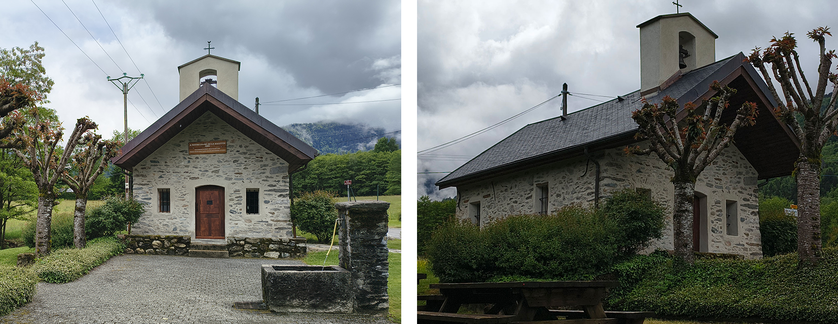 Photos de la chapelle Notre Dame de la Salette de Saint Alban d'Hurtières après restauration